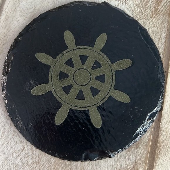New - 6 pc Slate Nautical Coaster Set - Picture 10 of 10